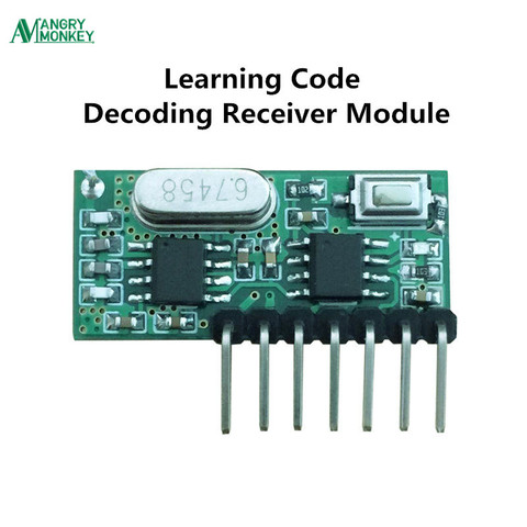 Módulo Decodificador de código de aprendizaje, receptor RF de 433 mhz, 433 mhz, salida inalámbrica de 4 canales, kit Diy para Control remoto, codificación 1527 ► Foto 1/5