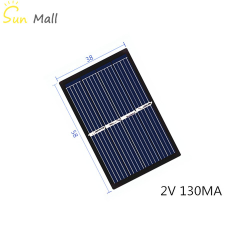 Mini Panel Solar de polímero, 2V, 130Ma, para Mini panel solar, carga y generación de electricidad, 58*38MM ► Foto 1/4