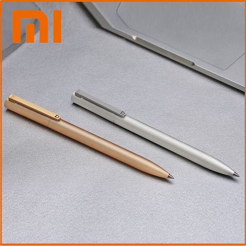 Bolígrafos de señal de Xiaomi originales Mijia Bolígrafo De Metal 0,5mm relleno de Suiza Japón tinta negra papelería escolar bolígrafos de firma ► Foto 1/5