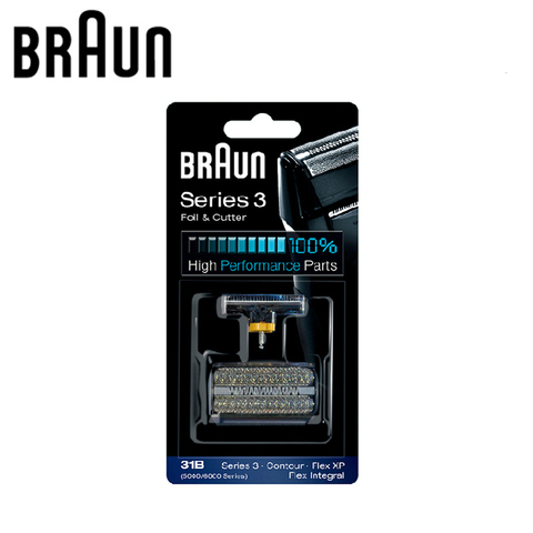 Braun-Cabezal de cuchillas para Afeitadora eléctrica, repuesto 31B (serie 5000/6000) para afeitadoras de serie 3 (5610 5612 old 350 360 370 380 390CC) ► Foto 1/4