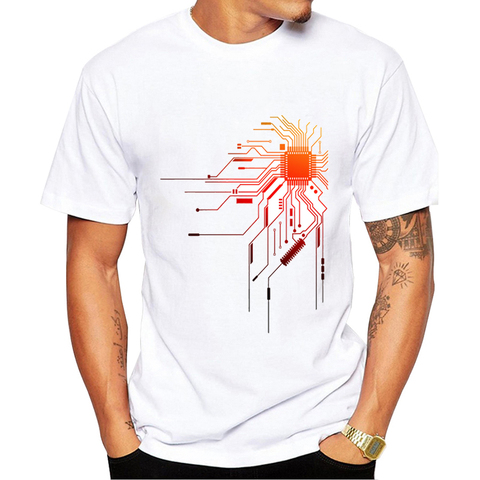 2022 ordenador CPU núcleo corazón camiseta para hombre GEEK Nerd Freak Hacker PC camiseta para jugador verano manga corta Camiseta tamaño asiático ► Foto 1/5
