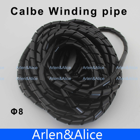 Retardante de llama Negro espiral bandas 8mm de diámetro sobre 10 m Cable de la carcasa Cable manguitos tubo de bobinado ► Foto 1/1