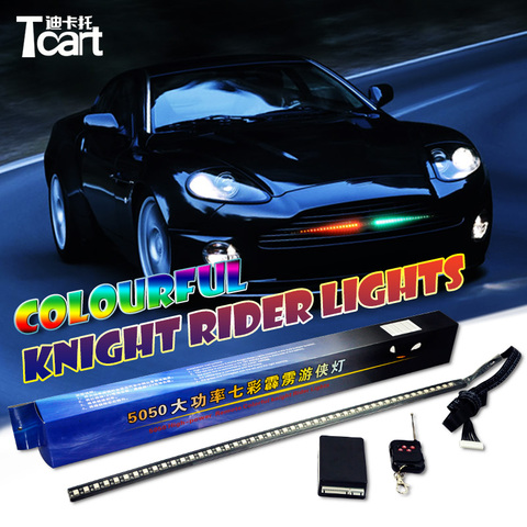 Tcart Modelo 147 impermeable 54CM 48LED RGB de alta potencia remoto color RGb LED Knight Rider de luces con control remoto inalámbrico ► Foto 1/6
