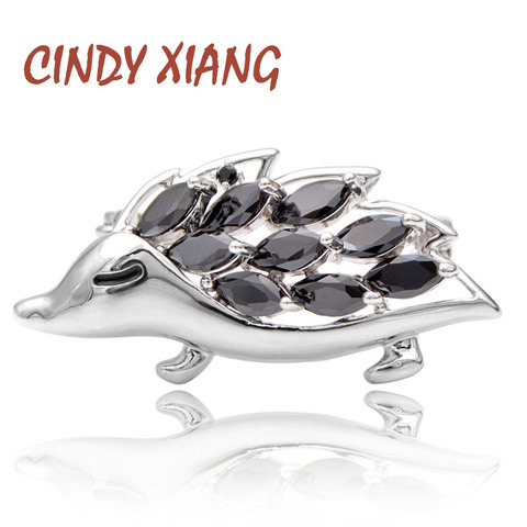 CINDY XIANG-Pin de Collar de erizo de circonia Unisex, broche de cobre, diseño Animal, regalo para niños ► Foto 1/6