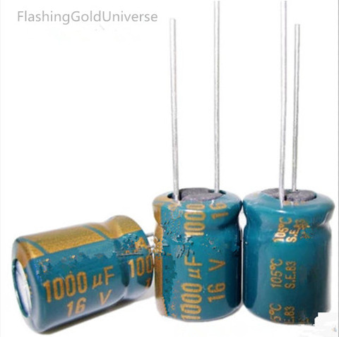 Condensadores electrolíticos de aluminio, 16V, 1000UF, 1000UF, 16V, tamaño: 8x16, 10x16 ► Foto 1/1