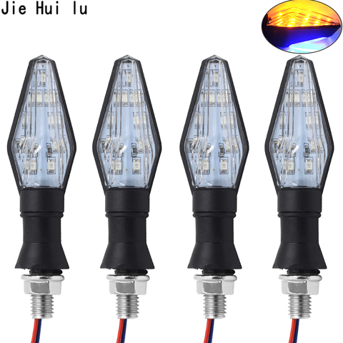 Luz LED intermitente Universal para motocicleta, 4 Uds., 12V, intermitentes ámbar, accesorios de iluminación para motocicleta ► Foto 1/6