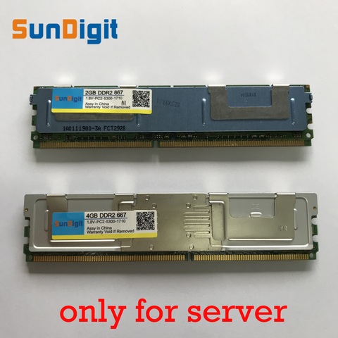 Para Hynix DDR2 4 GB 2 GB 8 GB DDR2 667 MHz PC2-5300 2Rx4 FBD ECC PC2-5300F FB-DIMM RAM sólo para la memoria del servidor RAMs garantía de por vida ► Foto 1/6