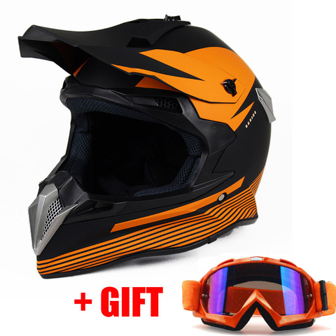 UPBIKE-casco de Motocicleta ATV para descenso, Capacete cruzado de moto, Motocross, todoterreno, gafas ► Foto 1/6