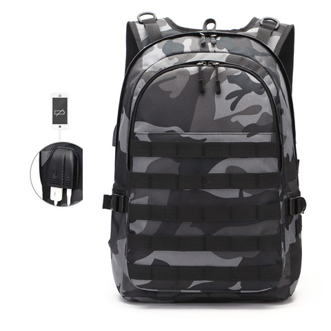 De la lona de gran capacidad hombre bolsa anti-robo impermeable hombres de mochila de viaje de carga usb 15,6 pulgadas mochilas ► Foto 1/6