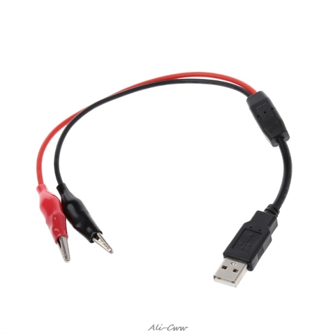 Caimán de cobre con cable macho, conector USB, pinzas de prueba, pinzas de cocodrilo ► Foto 1/6