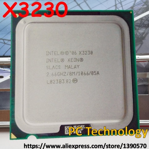 Original Intel Xeon Quad Core X3230 2,66 GHz/95 W/8 MB/1066 MHz/LGA775 de escritorio entrega de CPU envío gratis en 1 día ► Foto 1/1