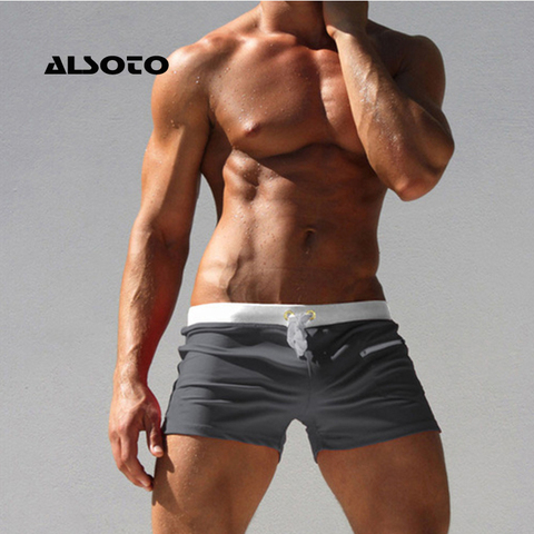 ALSOTO-bañador corto con bolsillos para hombre, pantalones cortos, bañadores, ropa de baño, bañador para la playa ► Foto 1/6