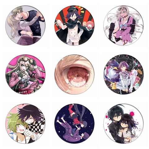 1 piezas juegos Danganronpa V3 matar a Harmony Cosplay placa Oma Kokichi broche colección bolsas placas para mochilas para ropa ► Foto 1/6