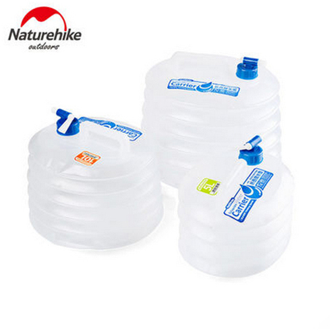 Naturehike-botella de agua plegable portátil para exteriores, Cubo de 10L con grifo, botella de agua para caminar, senderismo y Camping ► Foto 1/4