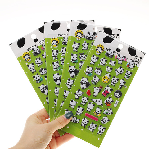 Pegatina de decoración 3D con burbujas de Panda, álbum diario de recortes, papelería Kawaii, 1 ud. ► Foto 1/6