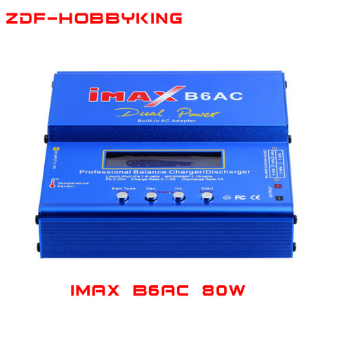IMAX B6 AC 80W B6AC Lipo NiMH 3S/4S/5S cargador de Balance de batería RC + UE nos es Reino Unido enchufe de cable de alimentación ► Foto 1/1