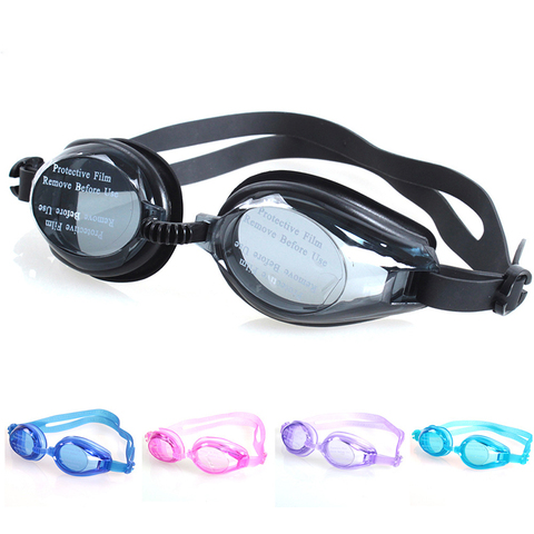 Gafas de natación ajustables para niños, antiniebla, protección UV, impermeables, de silicona, con espejo, novedad ► Foto 1/5