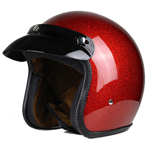 Casco de moto Vintage de Vega para hombres y mujeres, diseño clásico Retro de cara abierta ligero DOT certificado para moto Cruiser M ► Foto 1/6