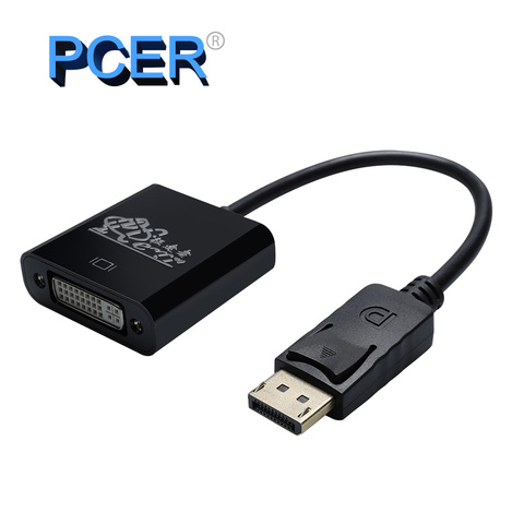 Adaptador DP a DVI de 1080P, puerto de pantalla a Cable DVI, conversor DP DVI ► Foto 1/6