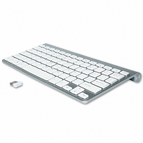 Teclado portátil de teclas de silencio 2,4G teclado Ultra delgado inalámbrico tijeras pies teclado para Mac Win XP 7 10 Vista Android TV Box ► Foto 1/6