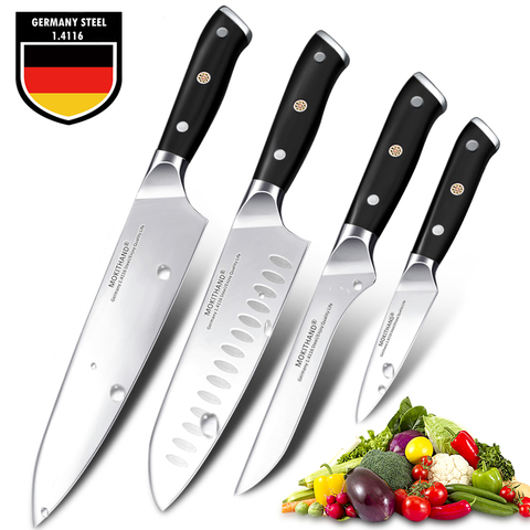 Cuchillos de cocina japoneses afilados, juego de cuchillos Chef de Alemania 1,4116, Cuchillo de cocina de deshuesado de frutas Santoku de acero al carbono hecho a mano ► Foto 1/6