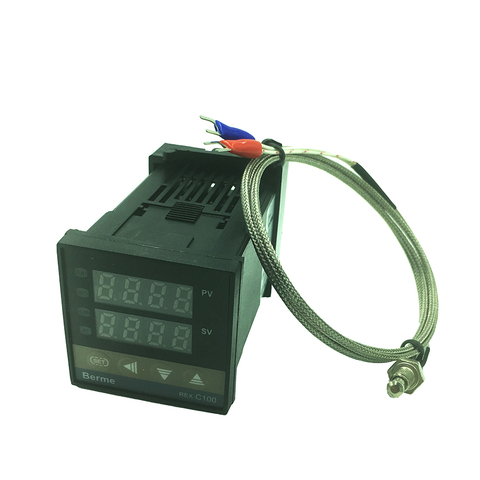 Controlador de temperatura digital REX-C100 salida de relé del termostato + sensor de termopar tipo K 48x48 ► Foto 1/6