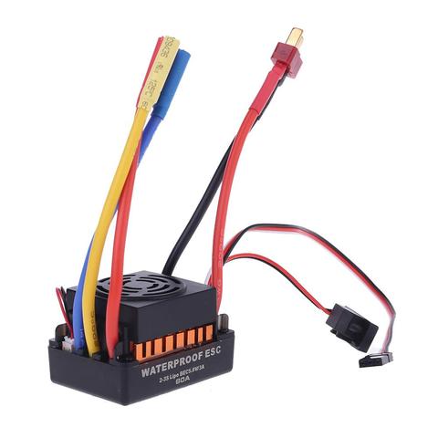 Motor sin escobillas 1/10, 60A impermeable ESC controlador de velocidad eléctrico para pieza de control remoto accesorio ► Foto 1/6