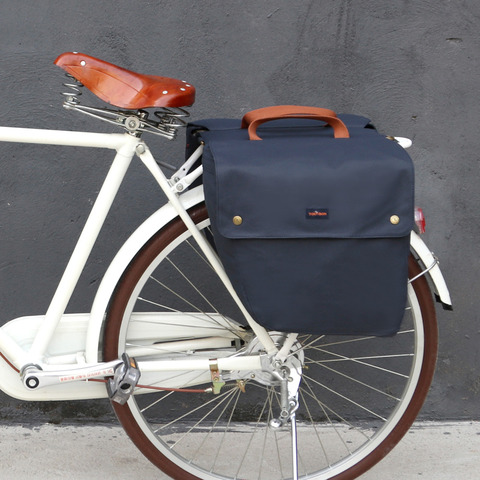 Tourbon-bolsa Vintage para bicicleta, alforja para asiento trasero, portaequipajes doble enrollado, resistente al agua, accesorio para bicicleta de 23L ► Foto 1/6