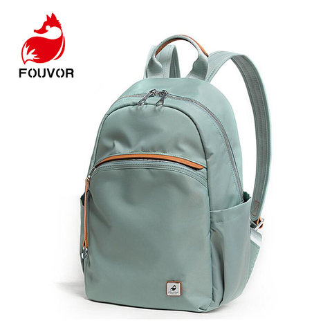 Fouvor-Mochila de lona Oxford para mujer, bolso de hombro de colegio, para adolescentes ► Foto 1/6