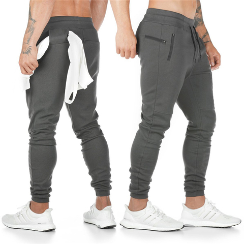 Pantalones de gimnasio de algodón para hombre, ropa deportiva de