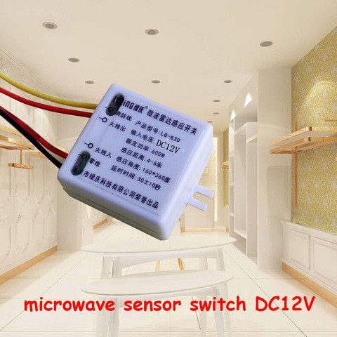 Sensor de movimiento inteligente para microondas, MIni interruptor de pared empotrado de techo con Radar de microondas DC12V ► Foto 1/6