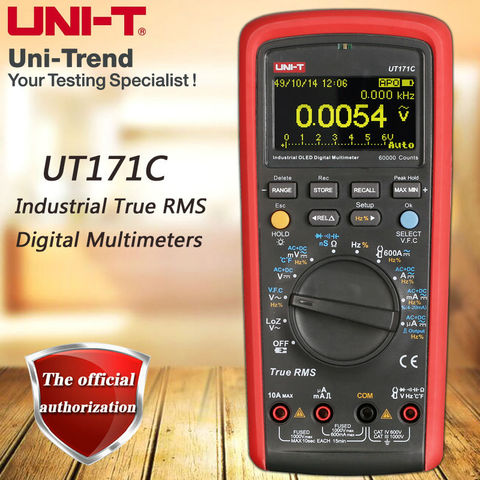 Multímetro Digital Industrial RMS, pantalla OLED, entrada de baja impedancia LoZ, medición de frecuencia VFC, USB, Bluetooth, UNI-T, UT171C ► Foto 1/6