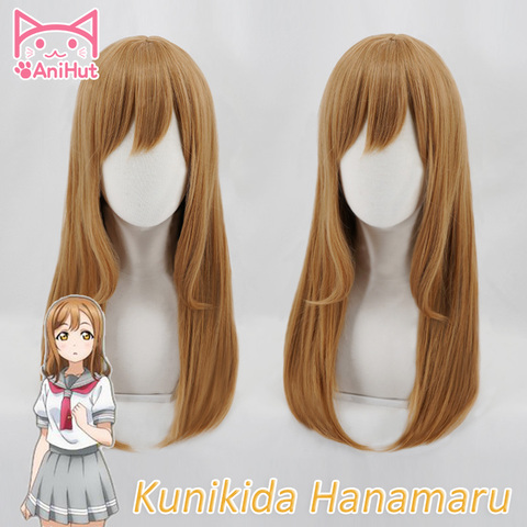 ¡【AniHut】 Kunikida Hanamaru peluca amor vivo sol Cosplay peluca rubia 60cm de cabello sintético Kunikida Hanamaru Cosplay cabello LoveLive! ► Foto 1/5