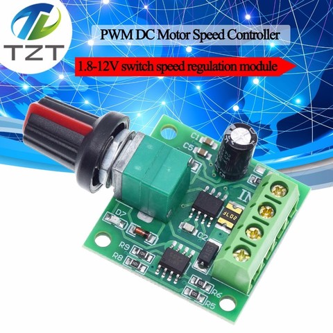 TZT nuevo DC 1,8 V 3V 5V 6V 12V 12V 2A PWM controlador de velocidad del Motor de bajo voltaje controlador de velocidad del Motor PWM 0 ~ 100% ajustable Módulo regulador ► Foto 1/6