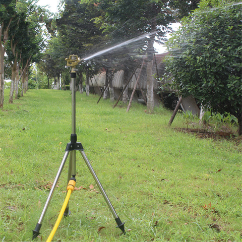 Aspersor de impulso de trípode, rociador telescópico para regar el césped, patio y jardín ► Foto 1/6