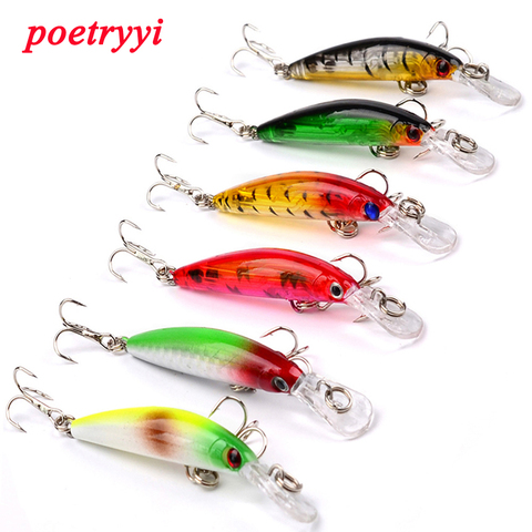 POETRYYI-señuelo de pesca para pececillos, cebo Artificial duro de 7cm y 3,3g, aparejos de pesca con mosca, Wobbler 30 ► Foto 1/6