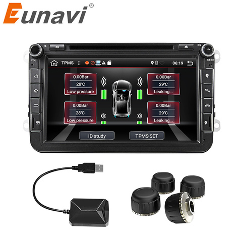 Eunavi, sistema de supervisión de presión de neumáticos TPMS Universal para Android para OS, reproductor de DVD, interfaz interna USB para todos los coches ► Foto 1/3