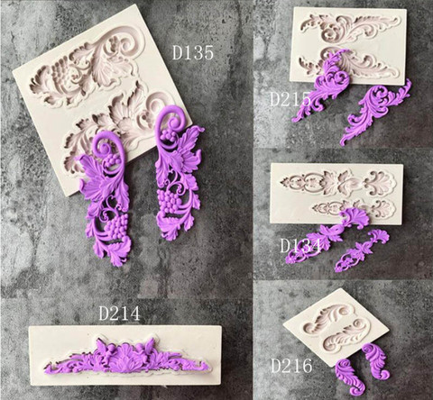 DIY artesanía de azúcar pastel Vintage relieve borde silicona molde Fondant molde decoración herramientas goma pasta molde ► Foto 1/6