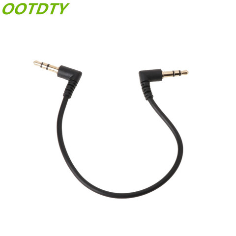 OOTDTY 90 grados ángulo derecho 3,5mm Jack macho a macho Cable de audio estéreo para coche AUX ► Foto 1/1