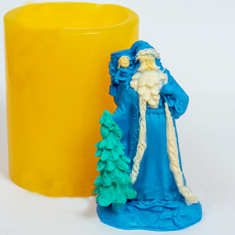 Molde 3D de Navidad para jabón de Papá Noel, moldes de grado alimenticio para jabón, moldes rusos, velas de Año Nuevo de Papá Noel, PRZY ► Foto 1/6