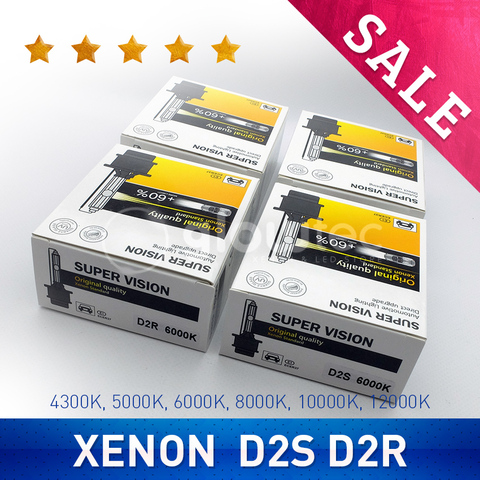 Bombillas de Xenón HID D2S D2R para faro delantero, 4300K, 5000K, 6000K, 8000K, 10000K, 12000K, GLOWTEC, 2 uds., venta al por mayor ► Foto 1/1