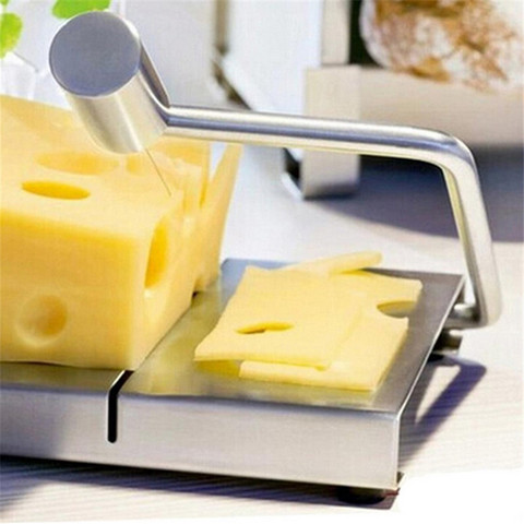 Rebanador de queso de acero inoxidable, cortador de alambre con tablero de servicio para mantequilla de queso dura y semidura, accesorios de cocina, herramientas ► Foto 1/6