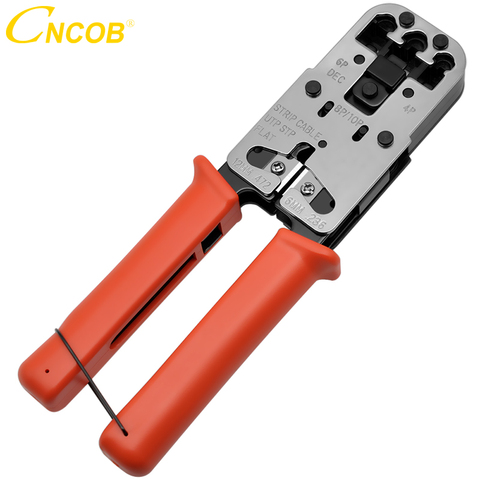 CNCOB Cable rizador 3 en herramienta de engaste Modular para crts de tiras y plegadores 8P8C/RJ-45... 6P6C/RJ12... 6P4C/RJ-11... 4P4C y 4P2C en una herramienta ► Foto 1/1