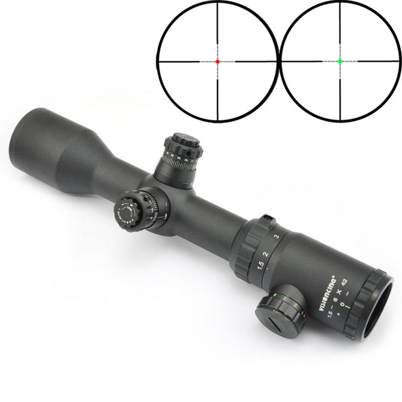 Visionking 1,5-6x42 Riflescope Mil-Dot 30mm IR miras de caza táctico militar Rifle lugares para 223 de 308 30-06 AR15 AK ► Foto 1/6