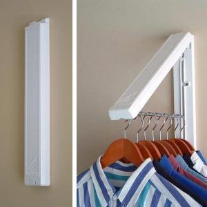 Colgador de ropa multifuncional tipo oculto, colgador de pared de moda, estante de secado plegable para abrigos ► Foto 1/1