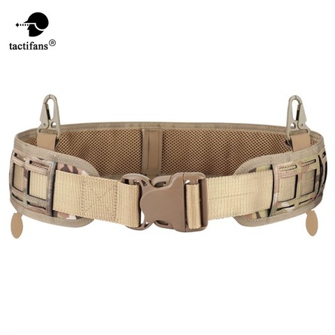 Cinturón estrecho Molle PALS acolchado de carga Modular táctico, cinturón de liberación rápida, accesorios de caza de nailon con corte láser del ejército de batalla de combate ► Foto 1/1