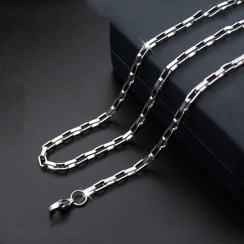 Collar de acero y titanio para hombre y mujer, cadena larga, accesorios de acero inoxidable, suéter, cadena, gran oferta ► Foto 1/5