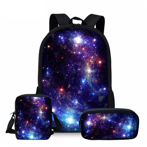 INSTANTARTS-mochila escolar para adolescentes, morral grande Multicolor con diseño de galaxia y Estrella, ideal para niños y niñas ► Foto 1/6