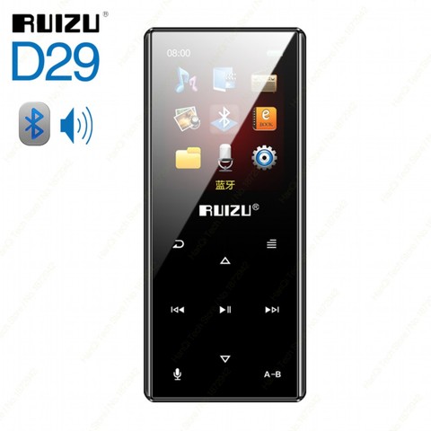 RUIZU-REPRODUCTOR de música MP3 D29 con Bluetooth, reproductor de Audio portátil de 8GB Con altavoz incorporado, compatibilidad con FM, grabación, E-Book, reloj, podómetro ► Foto 1/6