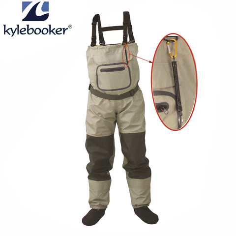 Pesca con mosca Cofres Waders Transpirable Impermeable Medias para pies River Waders Pantalones para hombres y mujeres ► Foto 1/6